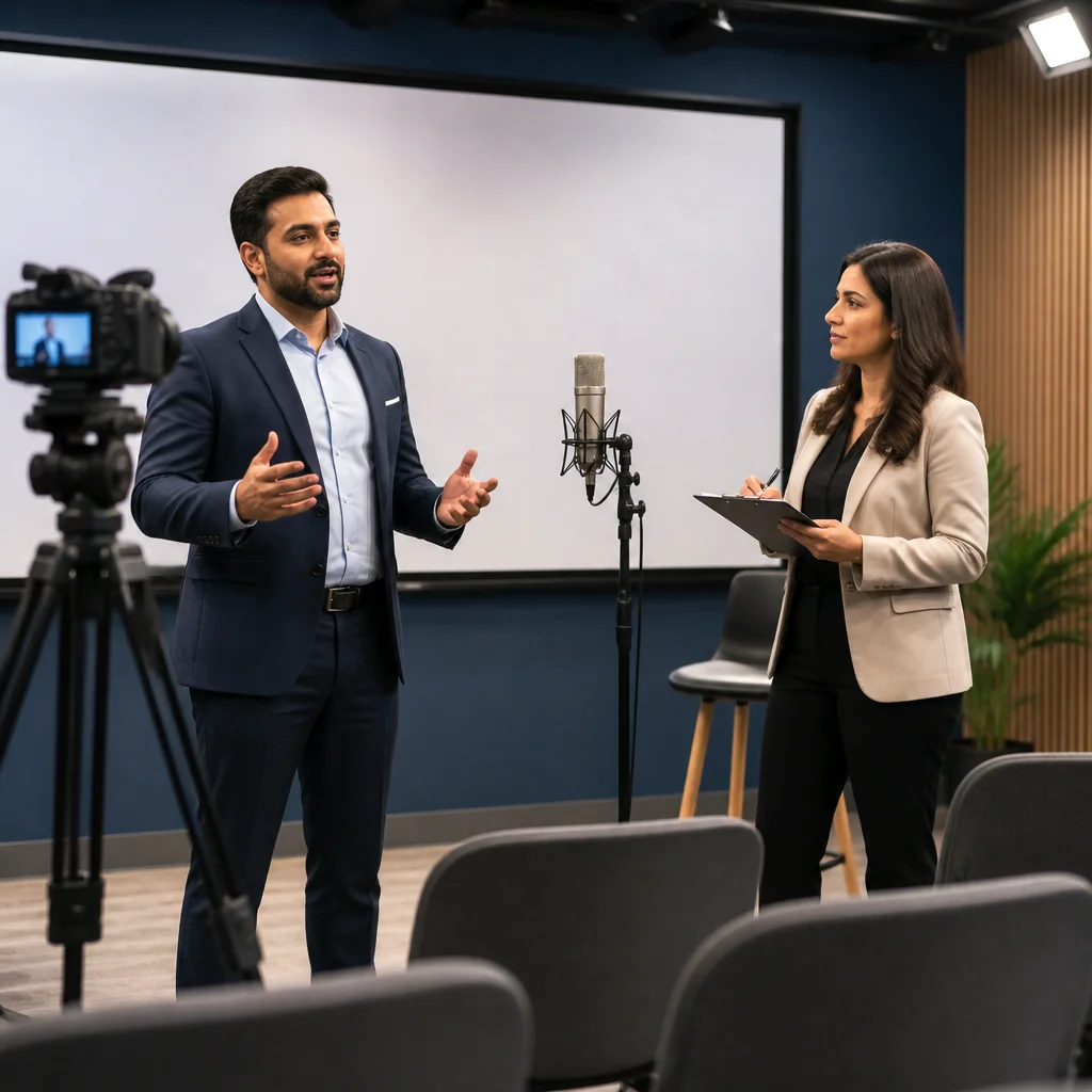 Treinamento de apresentadores de TV na Porta-Voz BR